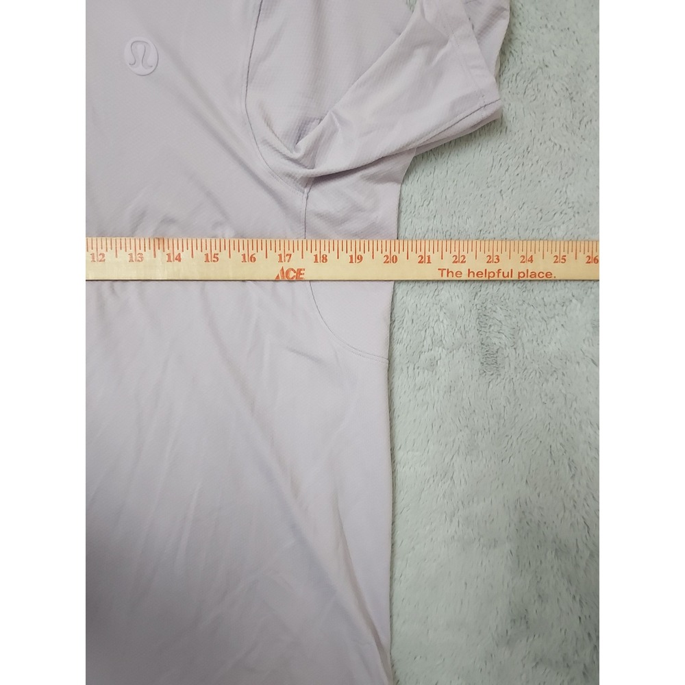 Lululemon Logo Sport Polo Shirt Mens XS Short Sleeve Athletic Purple Preppy - Picture 8 of 9